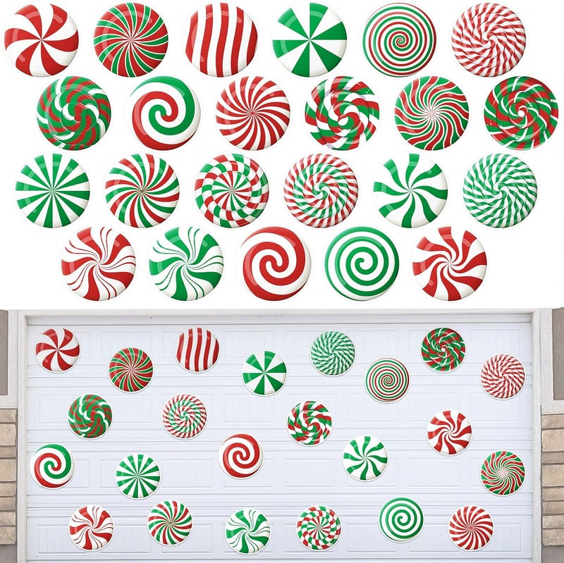 Ferraycle Christmas Magnetic Garage Door Decorations Xmas Garage Door Decor Car Magnets Stickers Refrigerator Decals - Image 1